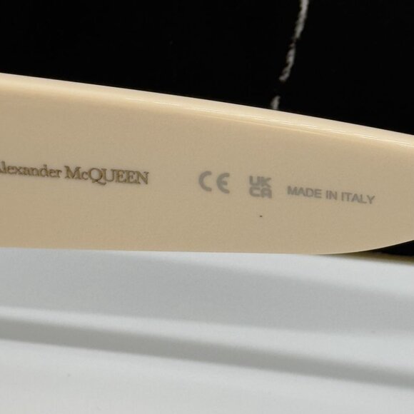 NEW AM0426S 005 ALEXANDER MCQUEEN IVORY WOMAN SUNGLASSES - Picture 11 of 12